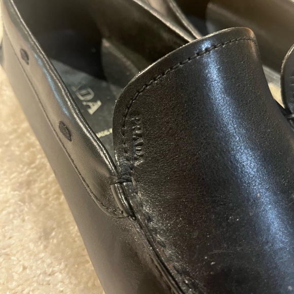 Prada Black Slip On Driving Loafer size10Leather - Picture 2 of 10